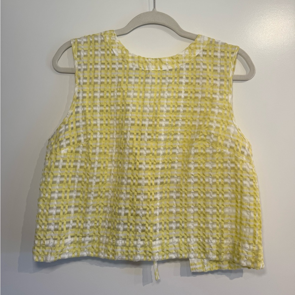 Maeve cropped sleeveless top with tie back. Small.